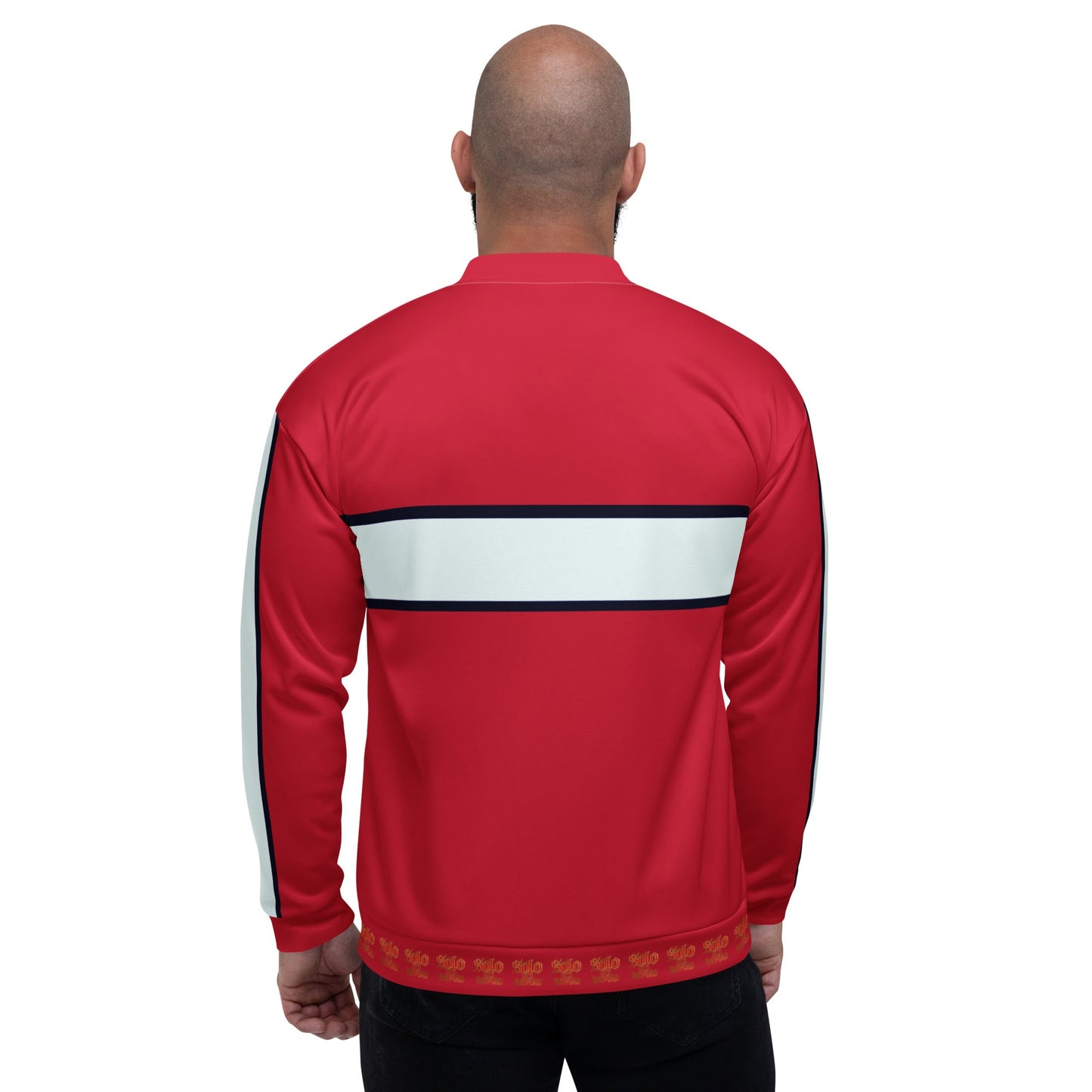 Retro Red Racing Jacket - str8 off the streets of Muthaphukkin Radford - Hip-Hop Biker Gear - exclusive designs by SoloMCs.com