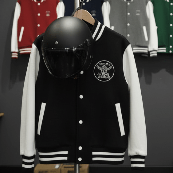SM309 MachiaVarsity Jacket - str8 off the streets of Muthaphukkin Radford - Hip-Hop Biker Gear - exclusive designs by SoloMCs.com
