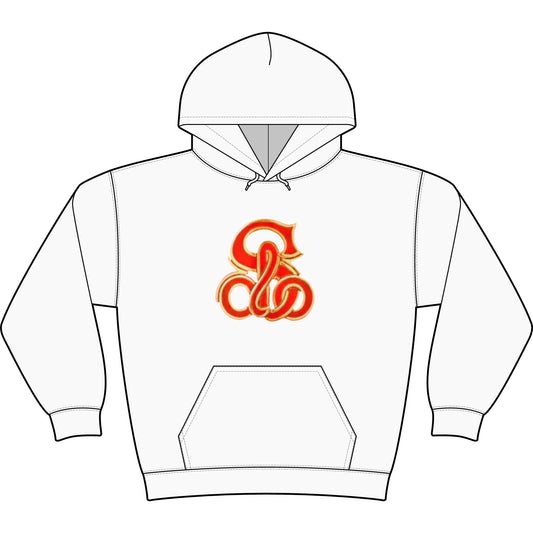 Solo MCs Fleece Hoodie Black White - str8 off the streets of Muthaphukkin Radford - Hip-Hop Biker Gear - exclusive designs by SoloMCs.com
