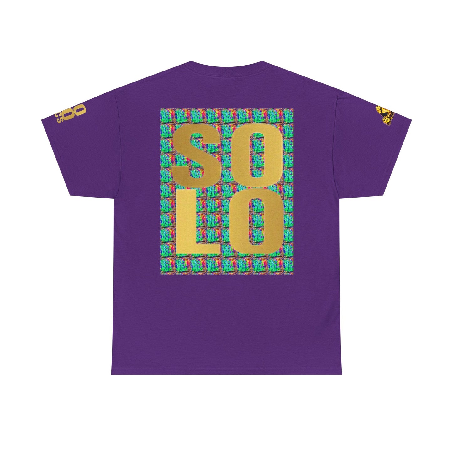 Solo MCs Neon Pop Art T-Shirt Purple - str8 off the streets of Muthaphukkin Radford - Hip-Hop Biker Gear - exclusive designs by SoloMCs.com