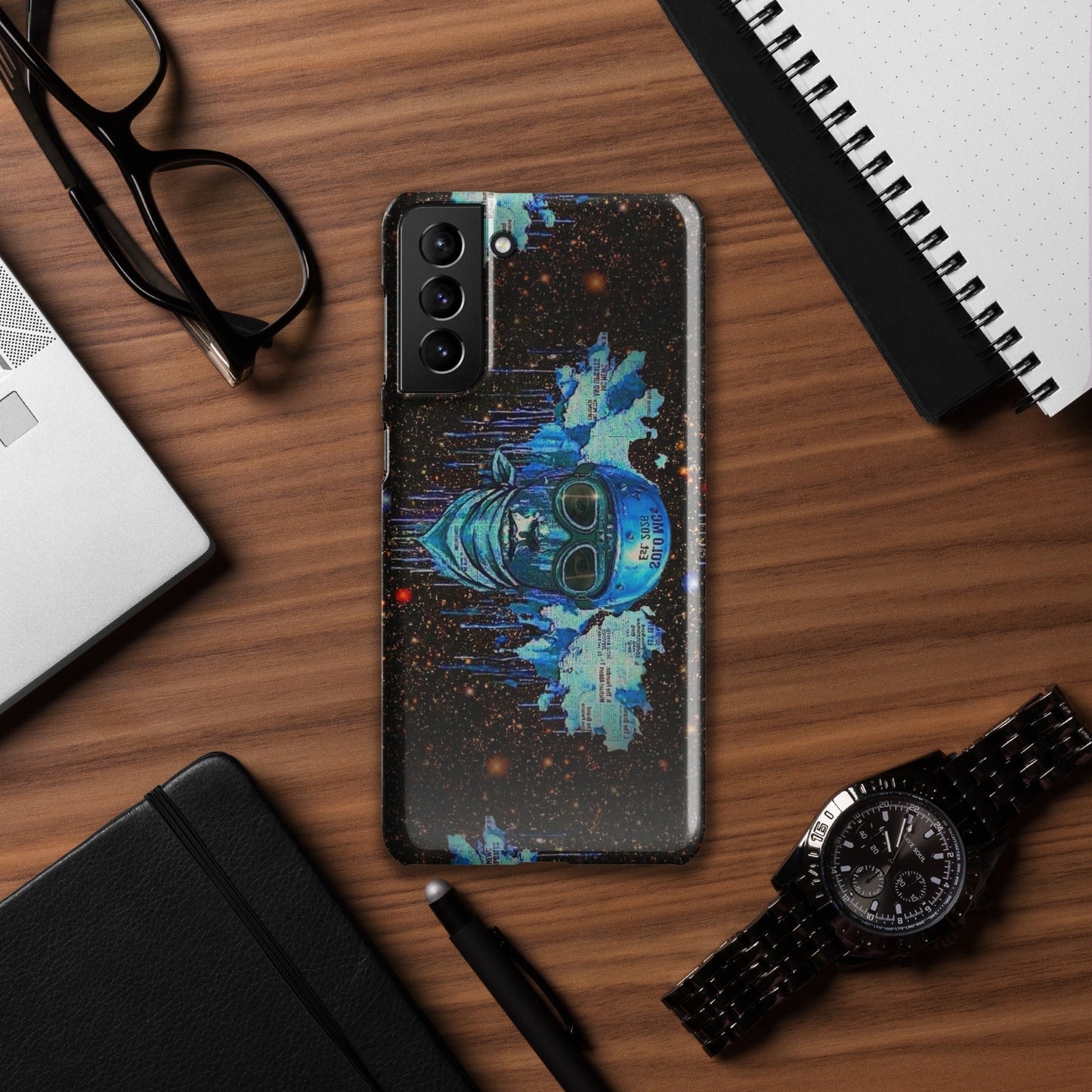 Spaced Out Snap case - Samsung® Samsung Galaxy S21 Plus - str8 off the streets of Muthaphukkin Radford - Hip-Hop Biker Gear - exclusive designs by SoloMCs.com