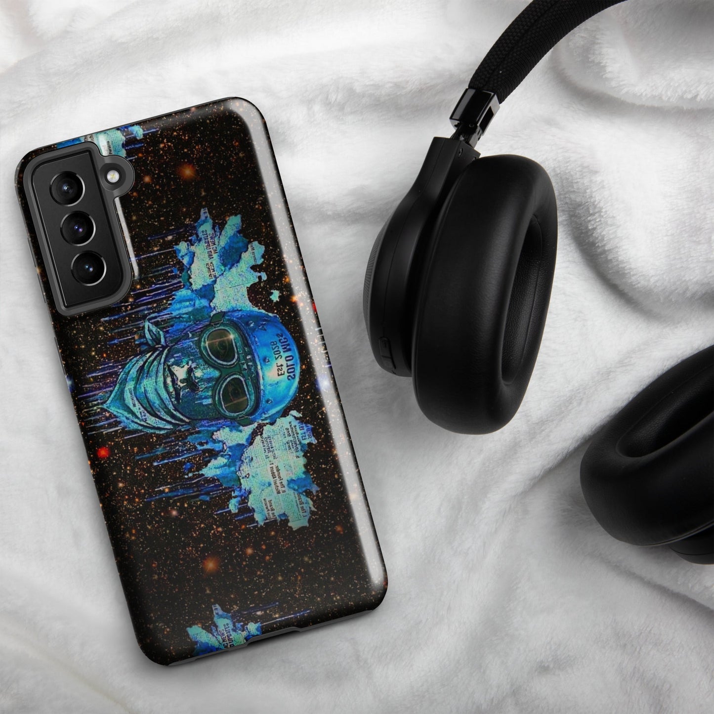Spaced Out Tough Case for Samsung® Samsung Galaxy S21 Plus - str8 off the streets of Muthaphukkin Radford - Hip-Hop Biker Gear - exclusive designs by SoloMCs.com