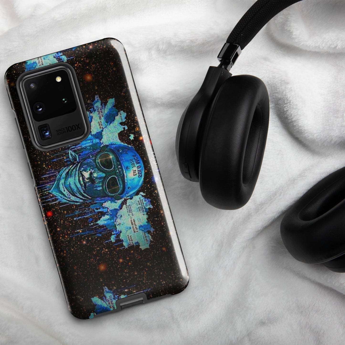 Spaced Out Tough Case for Samsung® Samsung Galaxy S20 Ultra - str8 off the streets of Muthaphukkin Radford - Hip-Hop Biker Gear - exclusive designs by SoloMCs.com