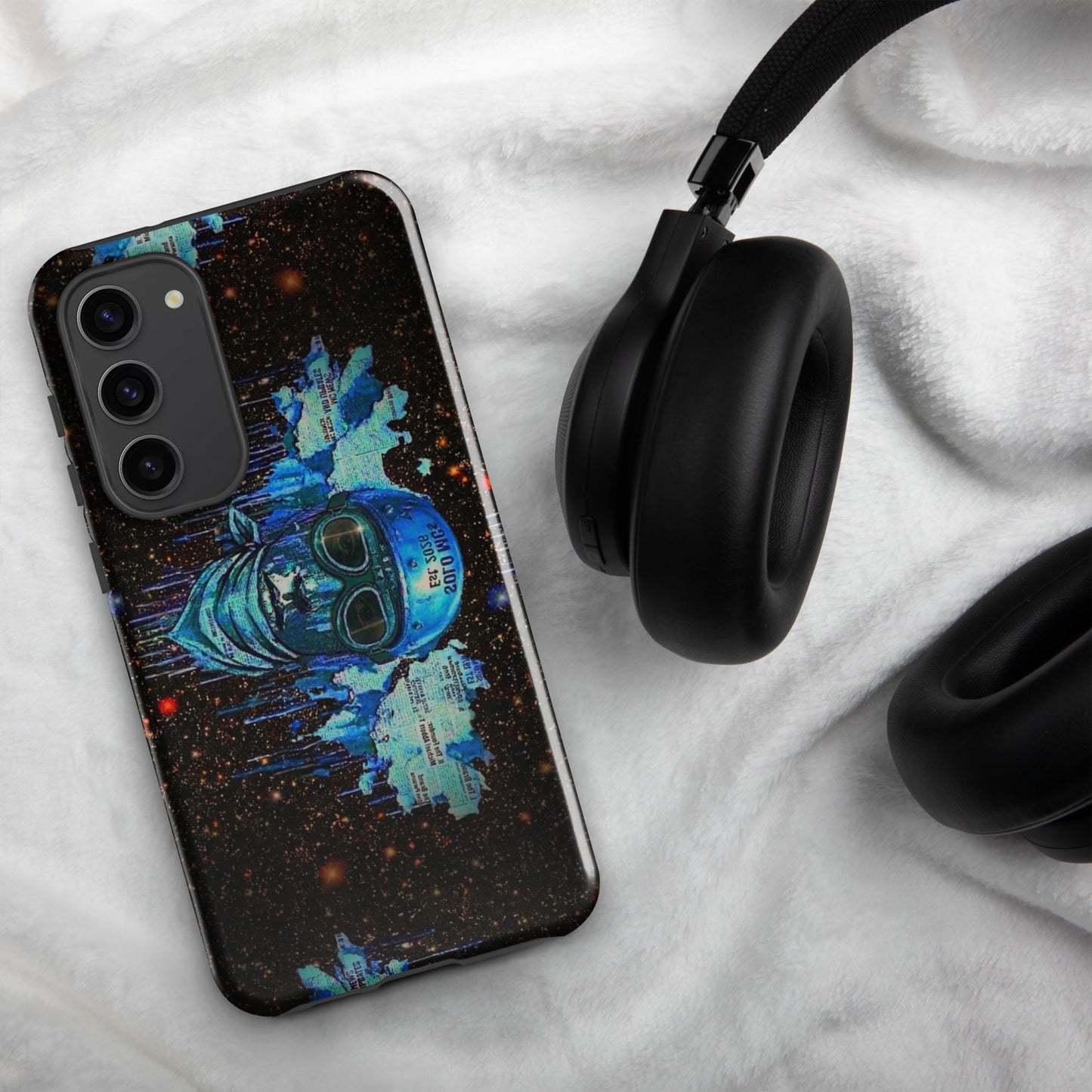 Spaced Out Tough Case for Samsung® Samsung Galaxy S23 Plus - str8 off the streets of Muthaphukkin Radford - Hip-Hop Biker Gear - exclusive designs by SoloMCs.com