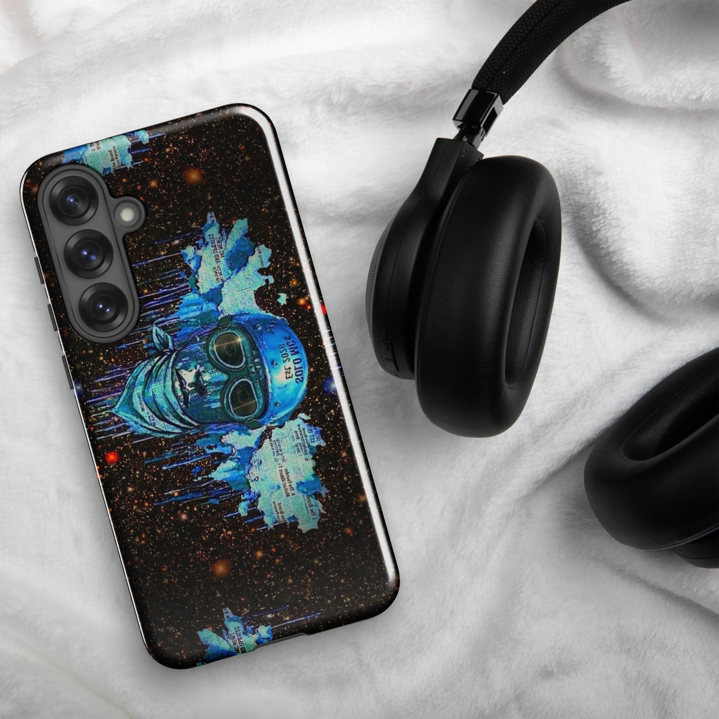 Spaced Out Tough Case for Samsung® Samsung Galaxy S25 Plus - str8 off the streets of Muthaphukkin Radford - Hip-Hop Biker Gear - exclusive designs by SoloMCs.com