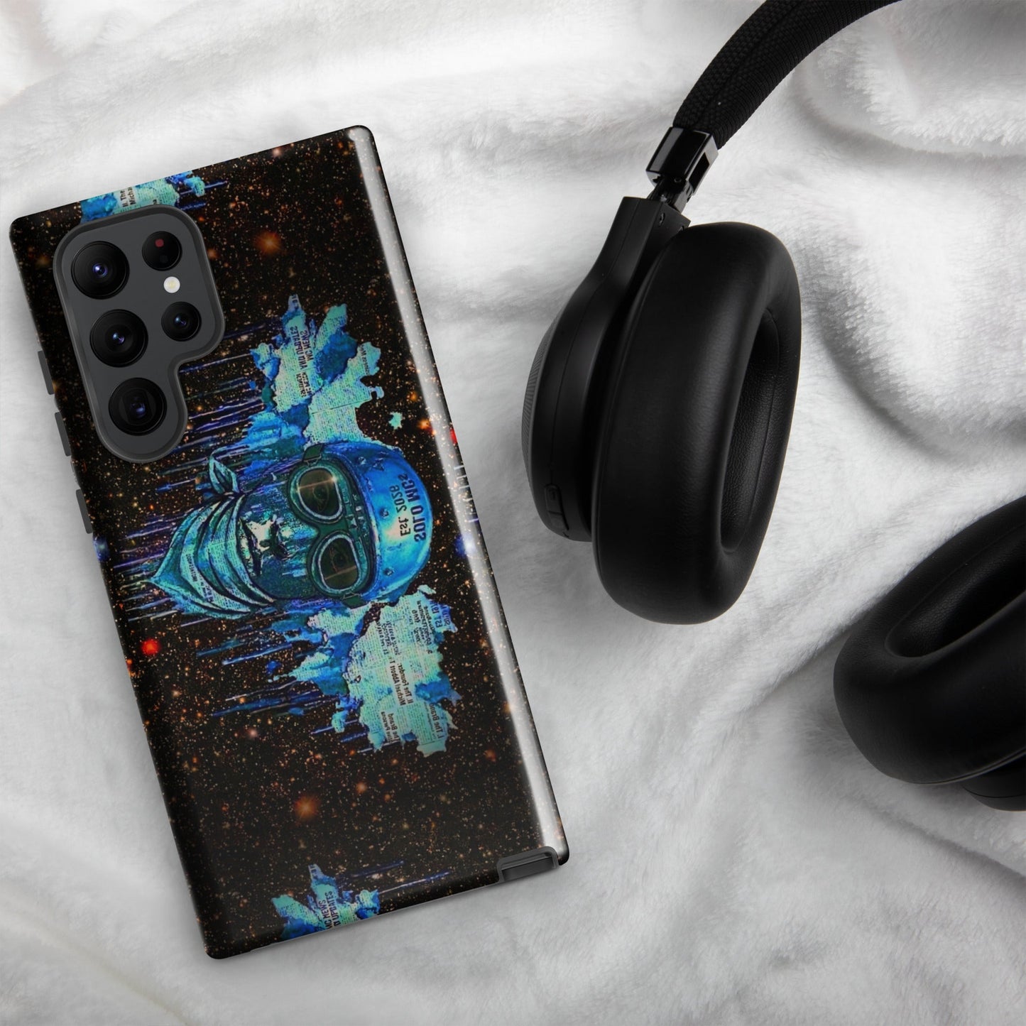 Spaced Out Tough Case for Samsung® Samsung Galaxy S22 Ultra - str8 off the streets of Muthaphukkin Radford - Hip-Hop Biker Gear - exclusive designs by SoloMCs.com