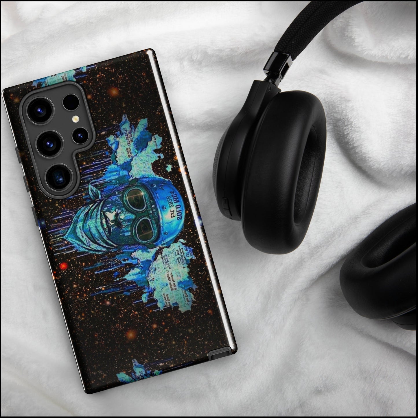 Spaced Out Tough Case for Samsung® Samsung Galaxy S24 Ultra - str8 off the streets of Muthaphukkin Radford - Hip-Hop Biker Gear - exclusive designs by SoloMCs.com