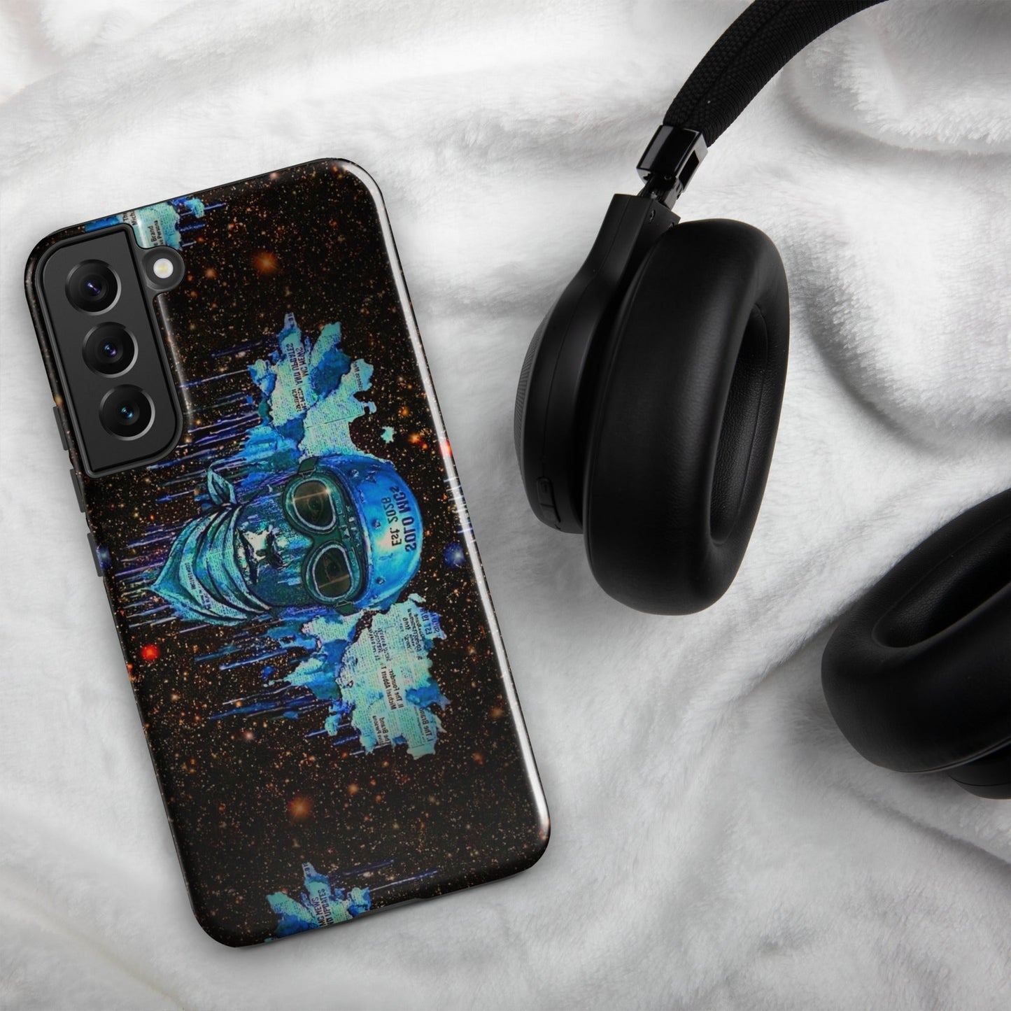 Spaced Out Tough Case for Samsung® Samsung Galaxy S22 Plus - str8 off the streets of Muthaphukkin Radford - Hip-Hop Biker Gear - exclusive designs by SoloMCs.com