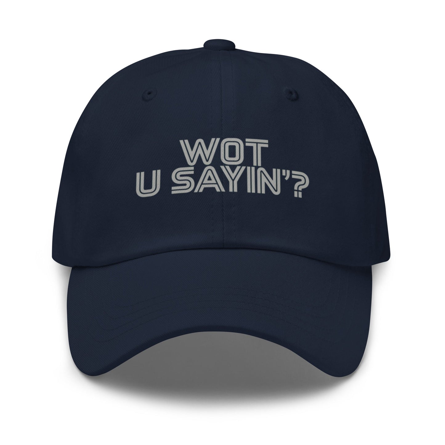 Wot you sayin'? Baseball Cap Navy - str8 off the streets of Muthaphukkin Radford - Hip-Hop Biker Gear - exclusive designs by SoloMCs.com